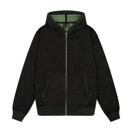 “NYC to RIO” Zip Up Hoodie black green (3)