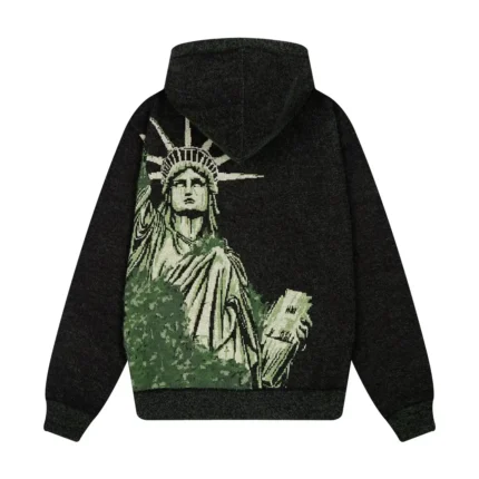 “NYC to RIO” Zip Up Hoodie black green (4)