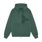 “NYC to RIO” Zip Up green Hoodie (2)