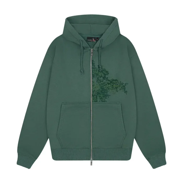 “NYC to RIO” Zip Up green Hoodie (2)