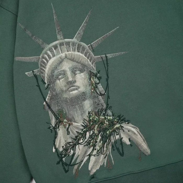 “NYC to RIO” Zip Up green Hoodie (5)