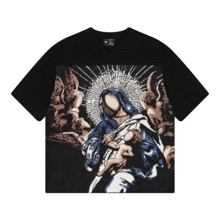“awakening v2” T Shirt knitted black (1)