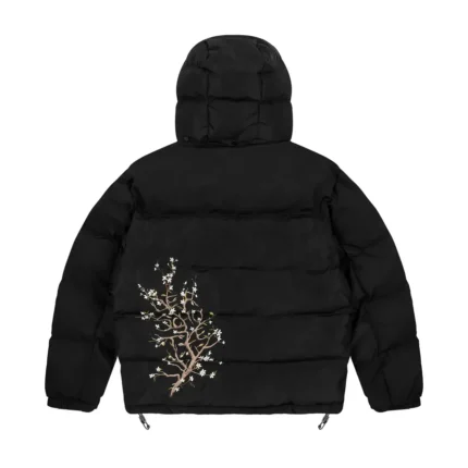 “blossom” Puffer Jacket black (2)