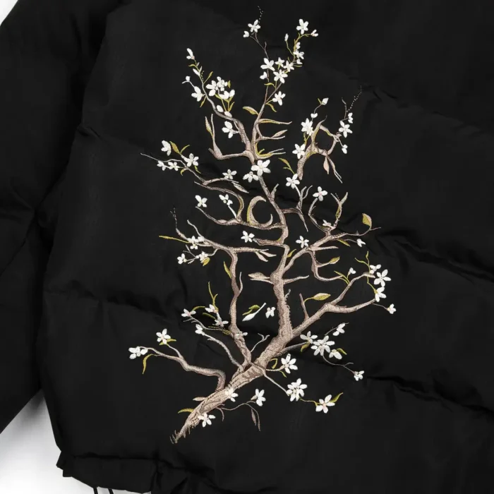 “blossom” Puffer Jacket black (3)
