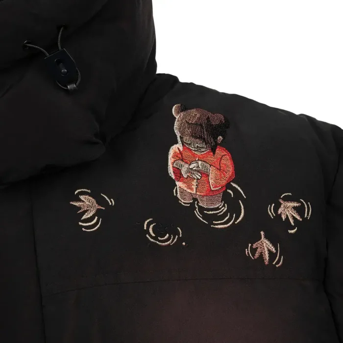 “koi fish” Puffer Jacket black (1)