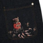 “koi fish” denim Jeans (5)