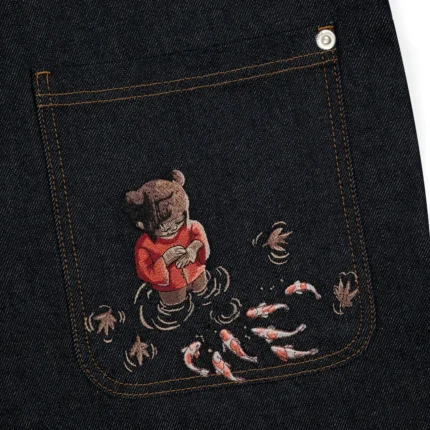 “koi fish” denim Jeans (5)