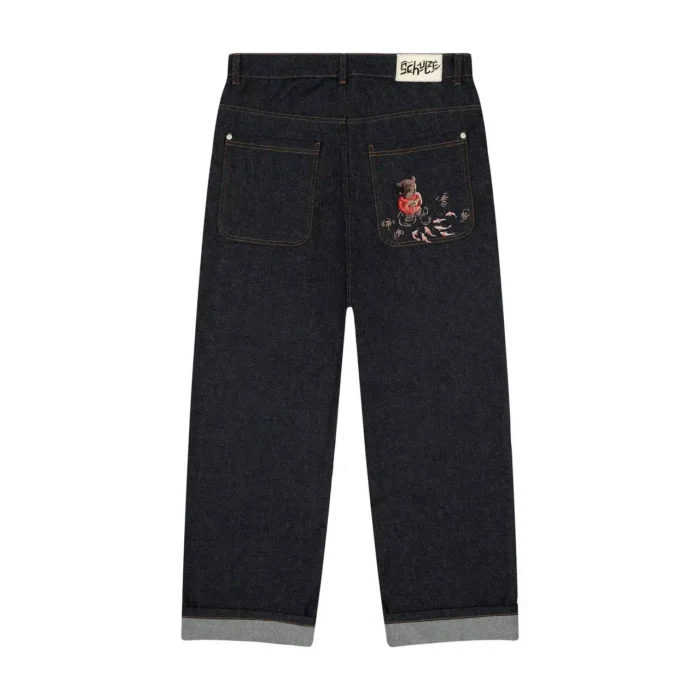 “koi fish” denim Jeans (6)