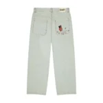 “koi fish” reverse denim Jeans (1)