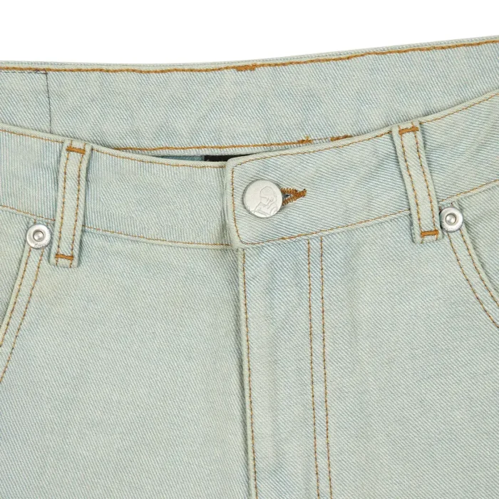 “koi fish” reverse denim Jeans (3)