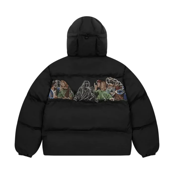 “last supper” Puffer Jacket black (1)