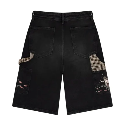“lotus” Shorts black fishnet (4)