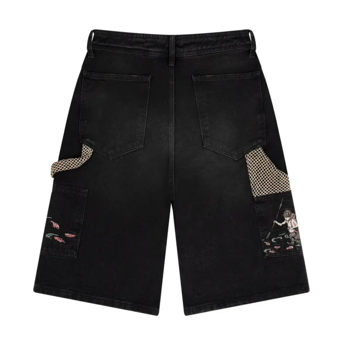 “lotus” Shorts black fishnet (4)