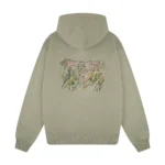 “lotus” Zip Up Hoodie khaki (2)