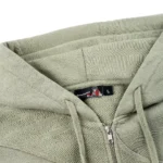 “lotus” Zip Up Hoodie khaki (5)