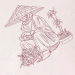 “lotus” Zip Up Hoodie pink (3)