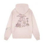 “lotus” Zip Up Hoodie pink (4)