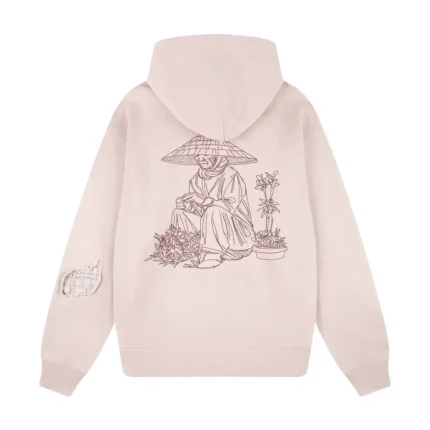 “lotus” Zip Up Hoodie pink (4)