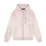 “lotus” Zip Up Hoodie pink (5)