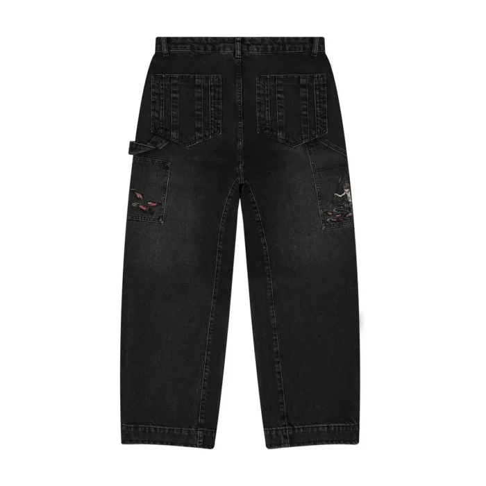 “lotus” denim black Jeans (4)