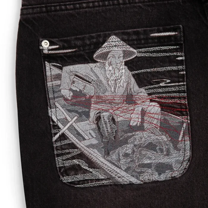 “lotus” denim black purple tint Jeans (5)