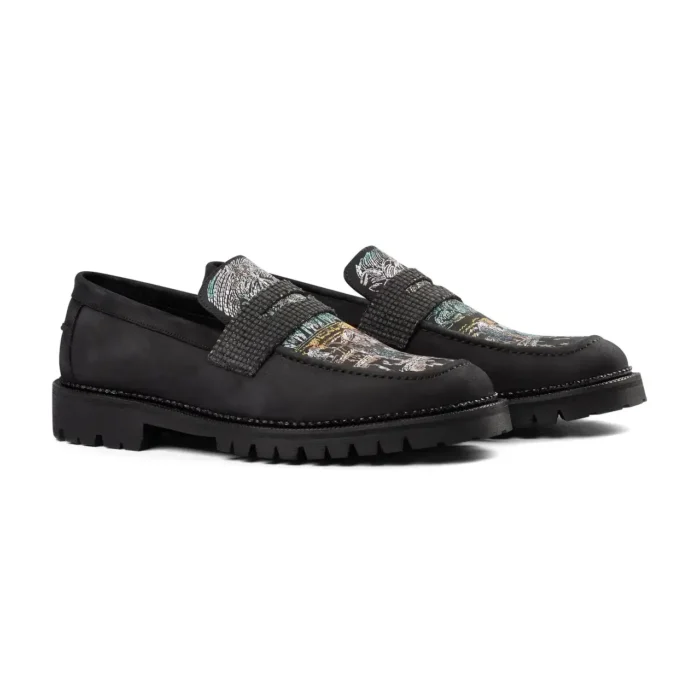 “lotus” loafer black (1)