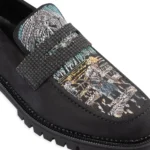 “lotus” loafer black (4)