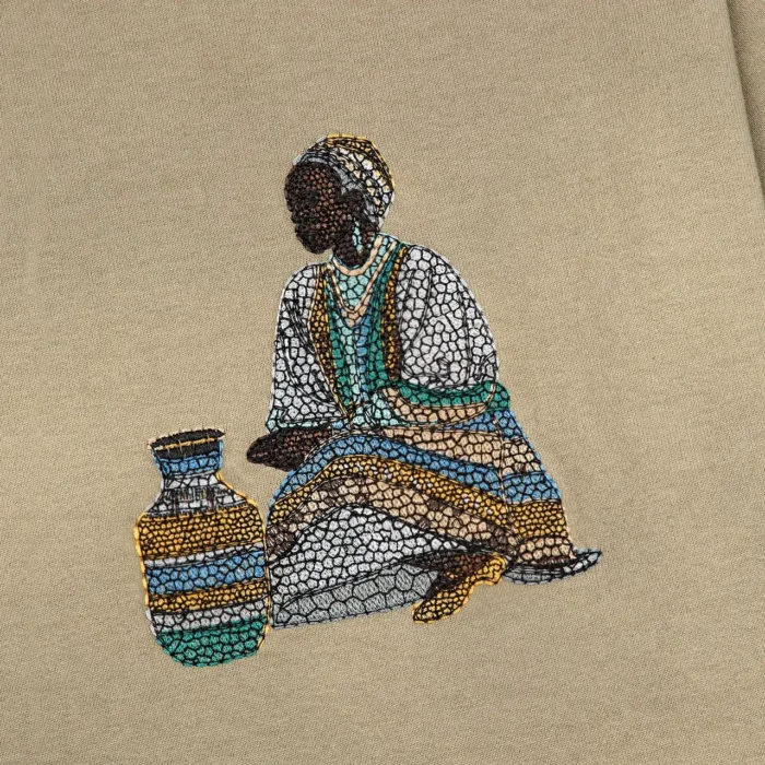 “mosaic” T Shirt khaki (2)