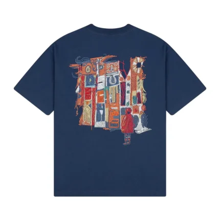“mosaic” T Shirt navy (4)
