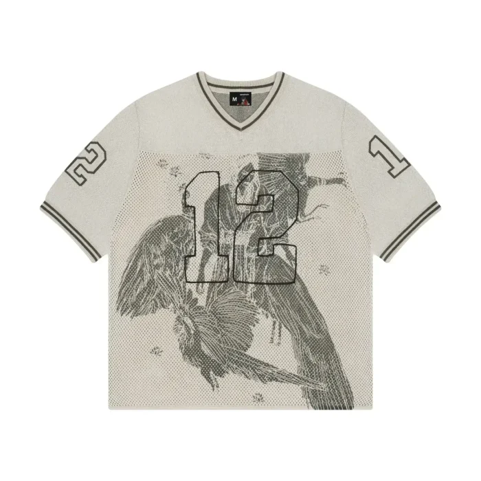 “sashiko v2” knit T Shirt beige (5)