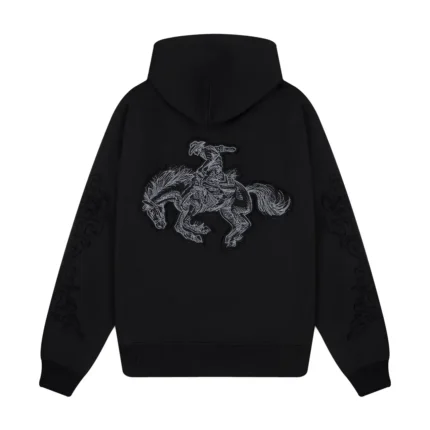 “western” Zip Up Hoodie black (1)